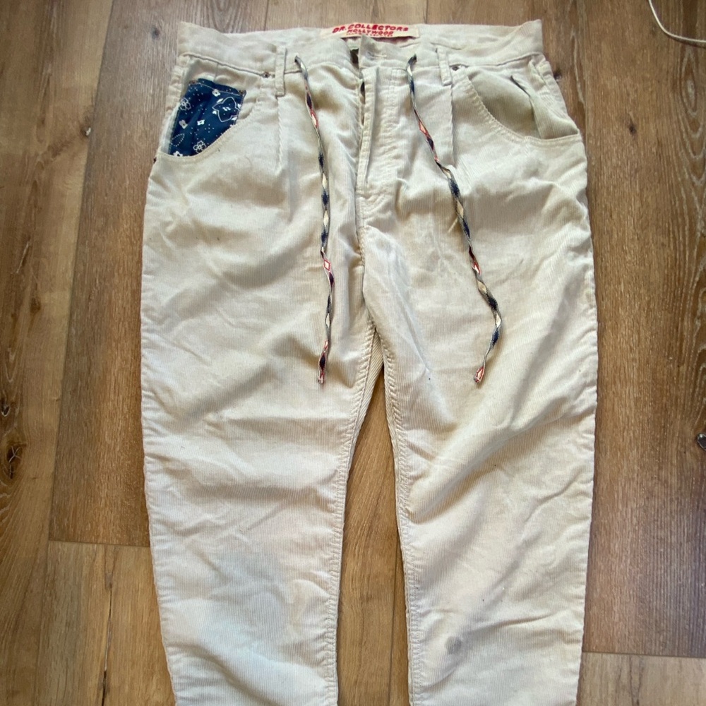 Men's vintage French brand Beige Casual Pants